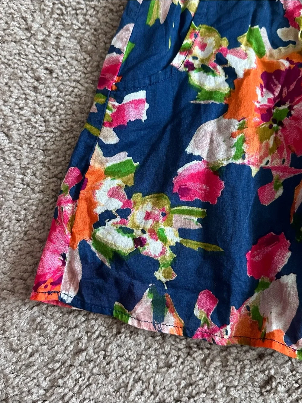 Aeropostale Navy Floral Mini Skirt Womens M